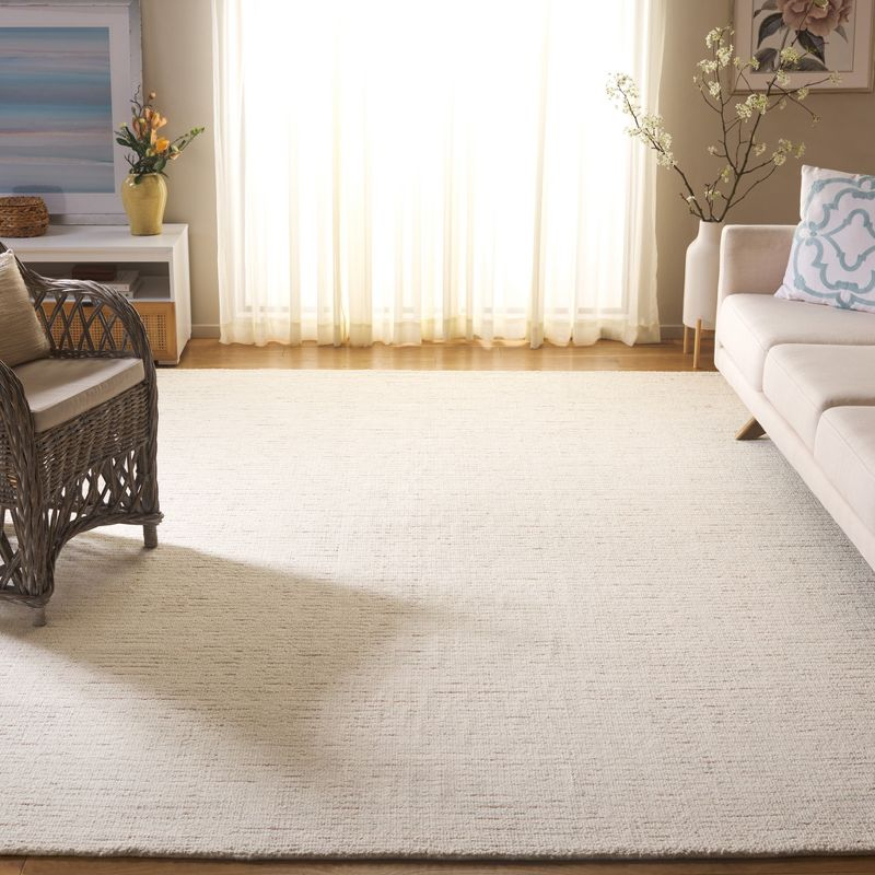 Abstract ABT468 Handmade Indoor Area Rug - Ivory/Brown - 6'x6' - Safavieh