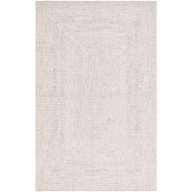 Abstract ABT480 Handmade Indoor Area Rug - Grey/Ivory - 6'x9' - Safavieh