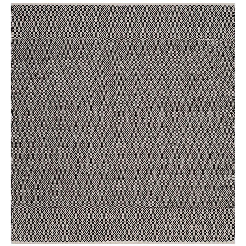 Montauk MTK339 Hand Woven Indoor Area Rug - Ivory/Black - 6'x6' - Safavieh.