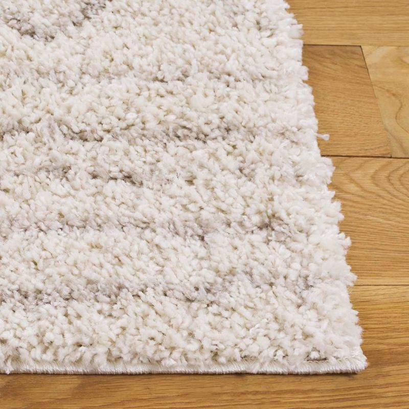 Arizona Shag ASG741 Power Loomed Indoor Runner Rug - Ivory/Beige - 2'3"x12' - Safavieh