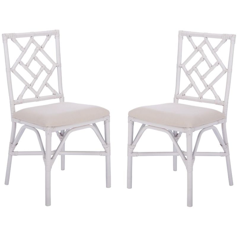 Bhumi Accent Chair W/ Cushion (Set of 2) - ACH6509 - White/White - Safavieh