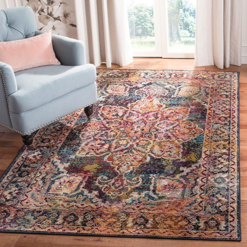 Crystal CRS513 Power Loomed Area Rug - Navy/Light Blue - 8'9"x11'9" - Safavieh.