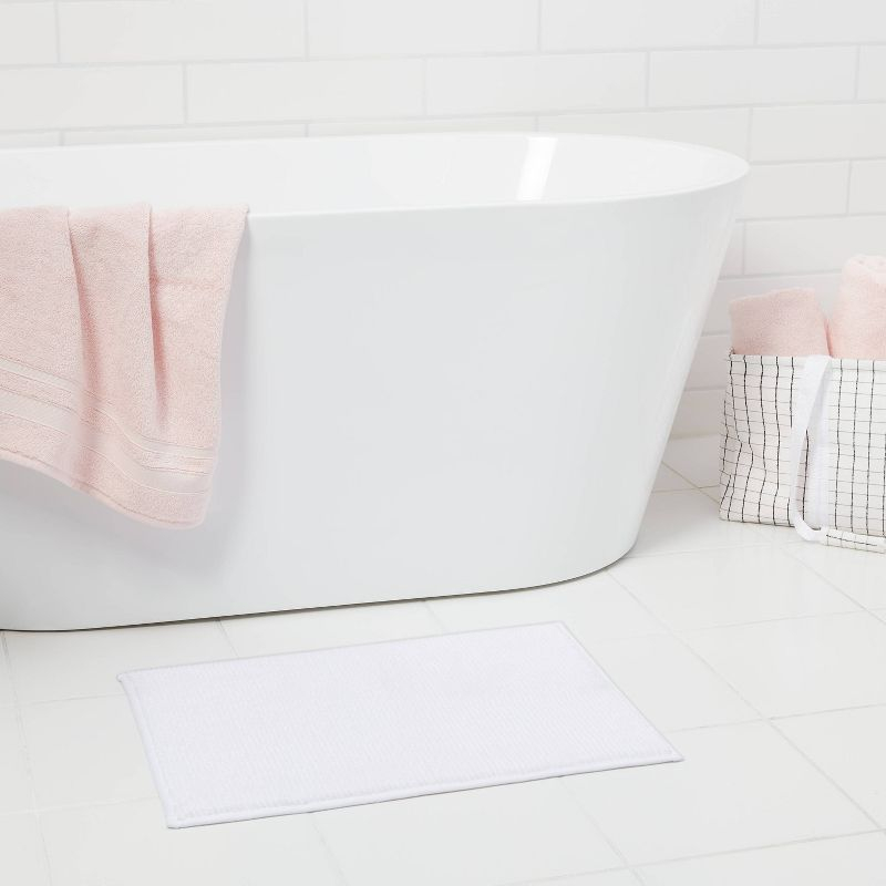 17"x24" Everyday Chenille Bath Rug White - Room Essentials™