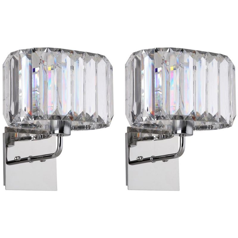 Athena Wall Lamp (Set of 2) - LIT4485 - Chrome - Safavieh