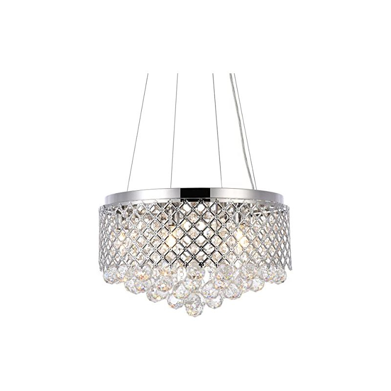 Elegant Lighting Tully 6 lights pendant in chrome
