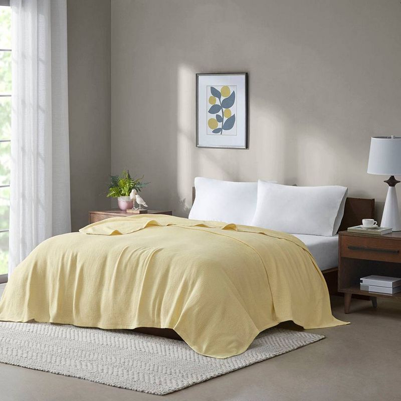 Freshspun Basketweave Cotton Bed Blanket