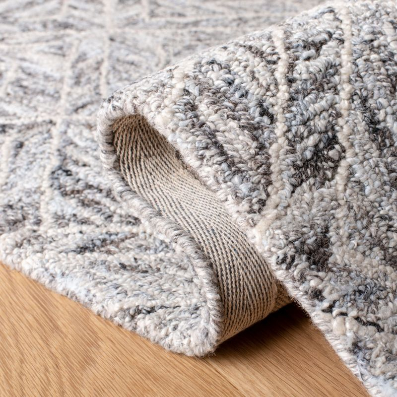 Abstract ABT631 Hand Tufted Runner Rug - Grey/Beige - 2'3"x8' - Safavieh.
