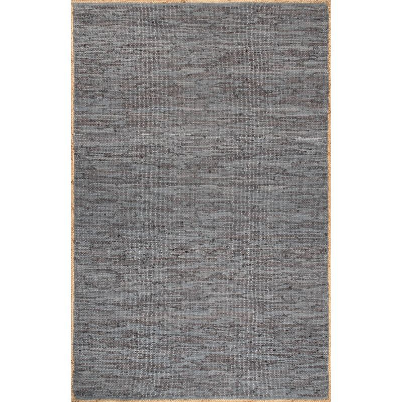 Nuloom Sabby Hand Woven Leather Flatweave Indoor Area Rug, 5' x 8'