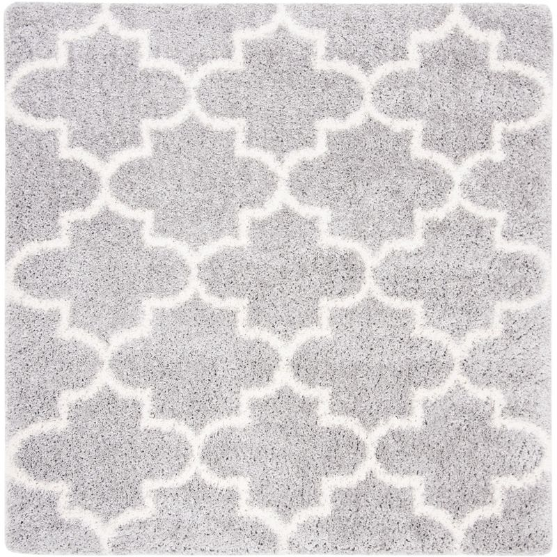 Fontana Shag 800 FNT818 Power Loomed Indoor Area Rug - Grey/Cream - 5'3"x5'3" - Safavieh