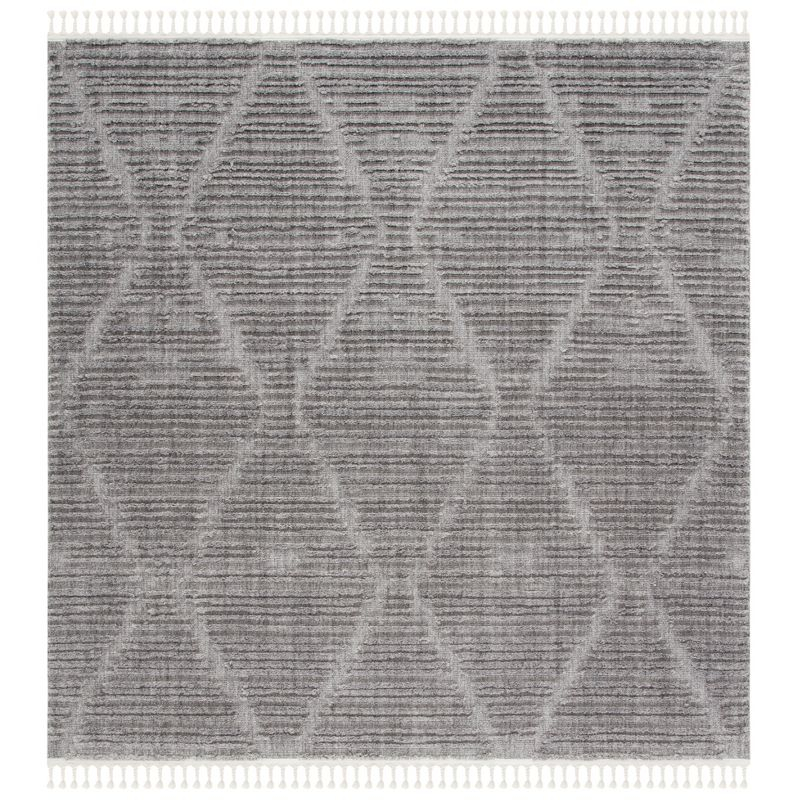 Marrakesh MRK517 Power Loomed Indoor Area Rug - Grey - 6'7"x6'7" - Safavieh