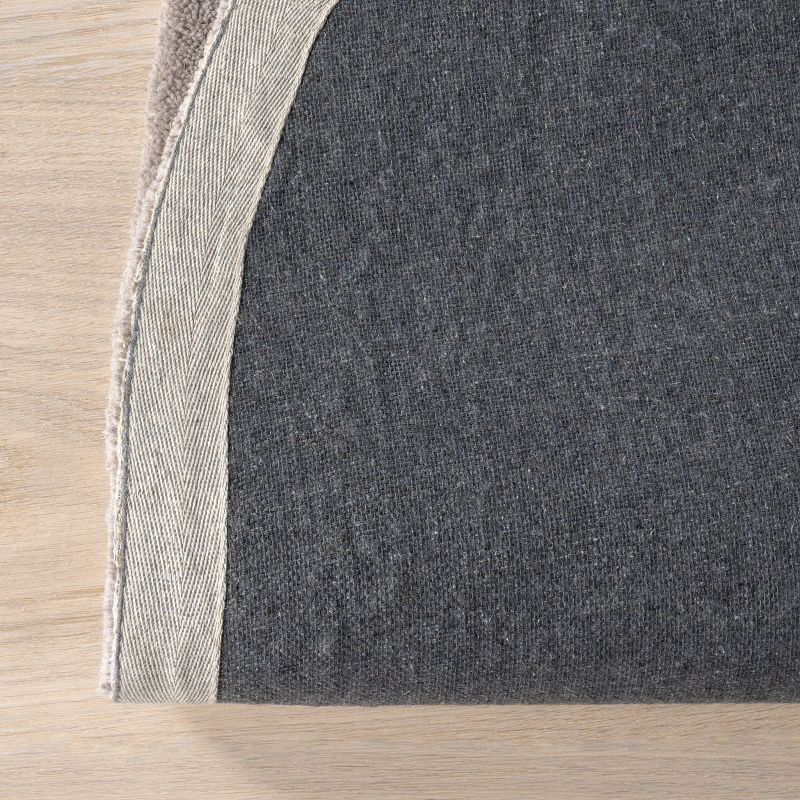 Nuloom Greenwich Abstract Wool Area Rug, Shaped 4' x 6', Grey