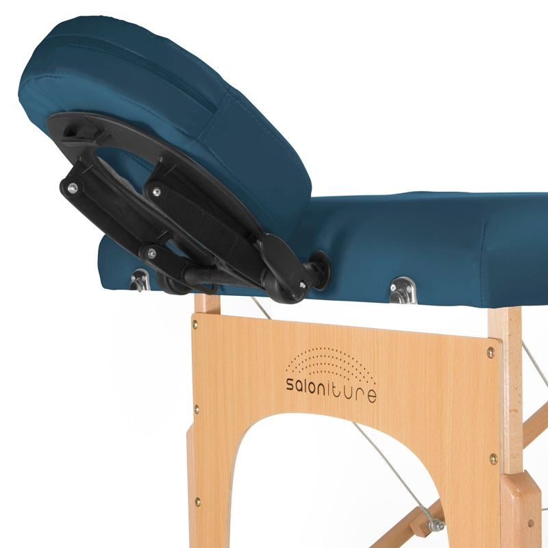 Saloniture Portable Professional Folding Massage Table with Carrying Case - Blue