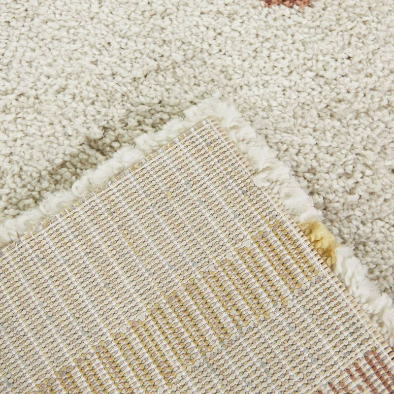 Balta Rugs 5'3"x7' Erin Striped Plush Teen Rug Cream: High Pile, Stain-Resistant, OEKO-TEX Certified, Indoor Use