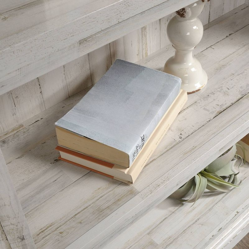 44" 3 Shelf Bookcase White - Sauder: Farmhouse Style, Smooth Laminate Finish, MDF Construction