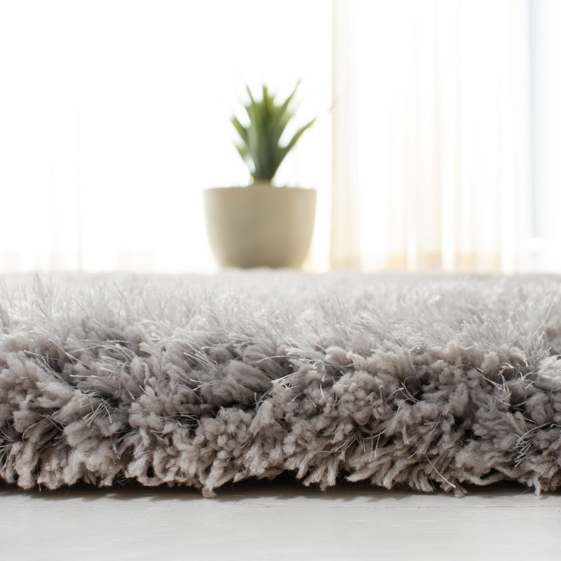 Supreme Shag SGS621 Hand Tufted Indoor Area Rug - Silver - 8'x10' - Safavieh