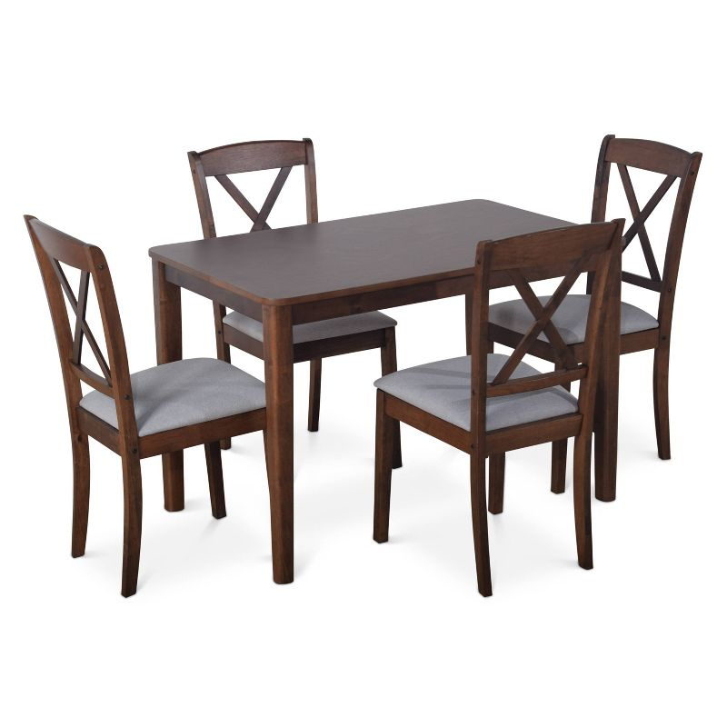 Home Design 5pc Sudbury Dining Set Brown