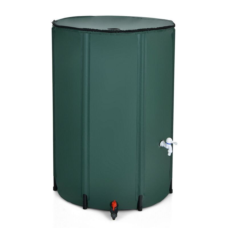 Costway 100 Gallon Portable Rain Barrel Water Collector Collapsible Tank w/Spigot Filter