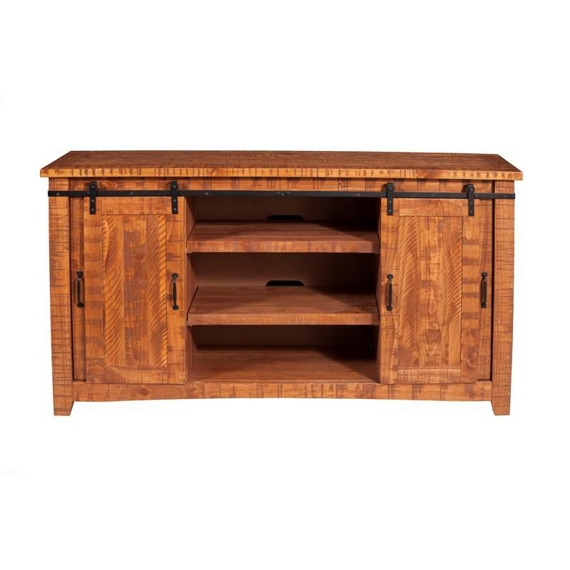 Omaha 65" Solid Wood TV Stand Honey Tobacco Finish - Martin Svensson Home