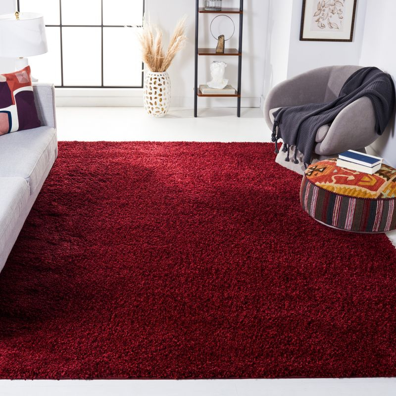 Santa Monica Shag SGN725 Power Loomed Indoor Area Rug - Taupe - 4'x6' - Safavieh
