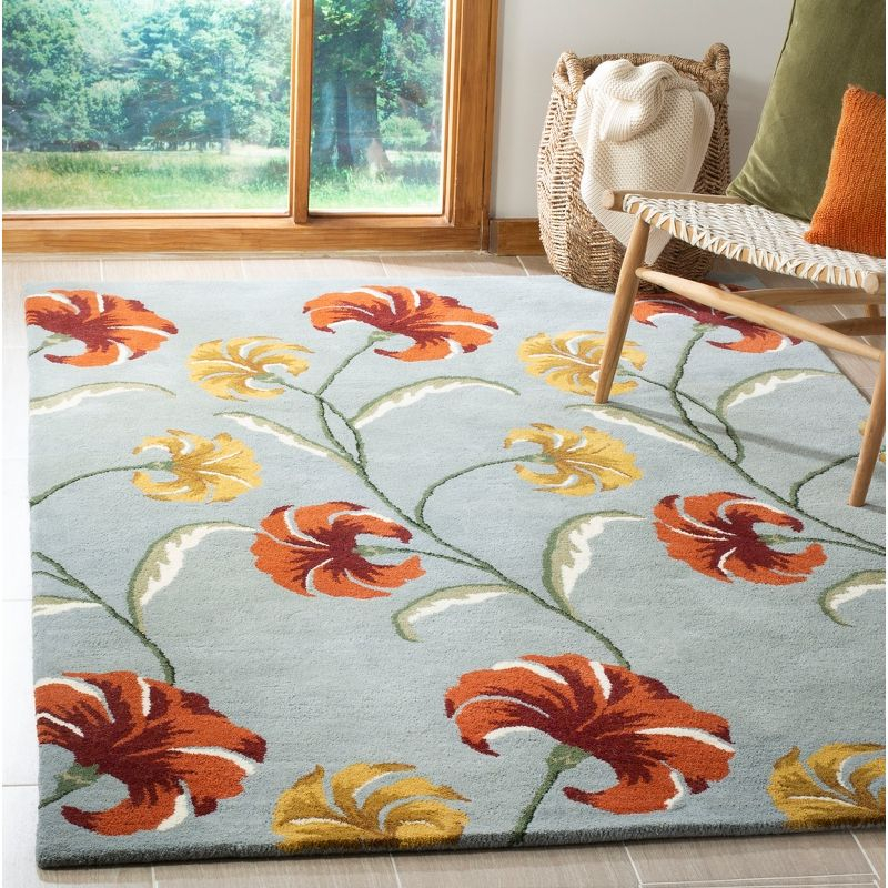 Soho SOH767 Hand Tufted Accent Rug - Blue/Multi - 3'6"x5'6" - Safavieh.