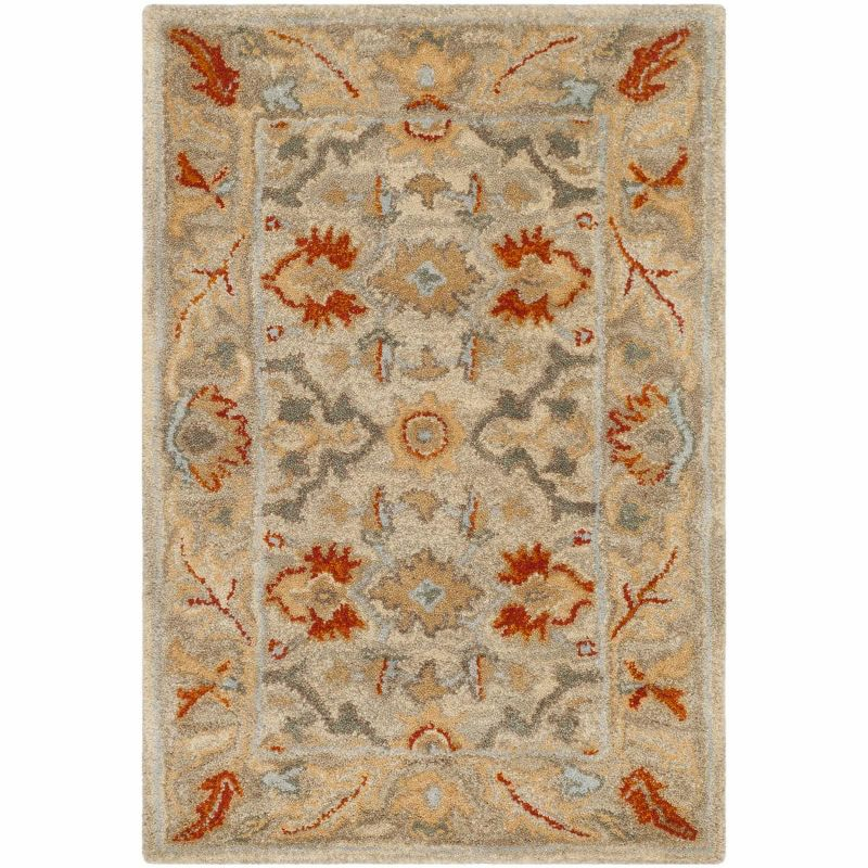 Antiquity AT63 Hand Tufted Accent Rug - Beige/Multi - 2'x3' - Safavieh.