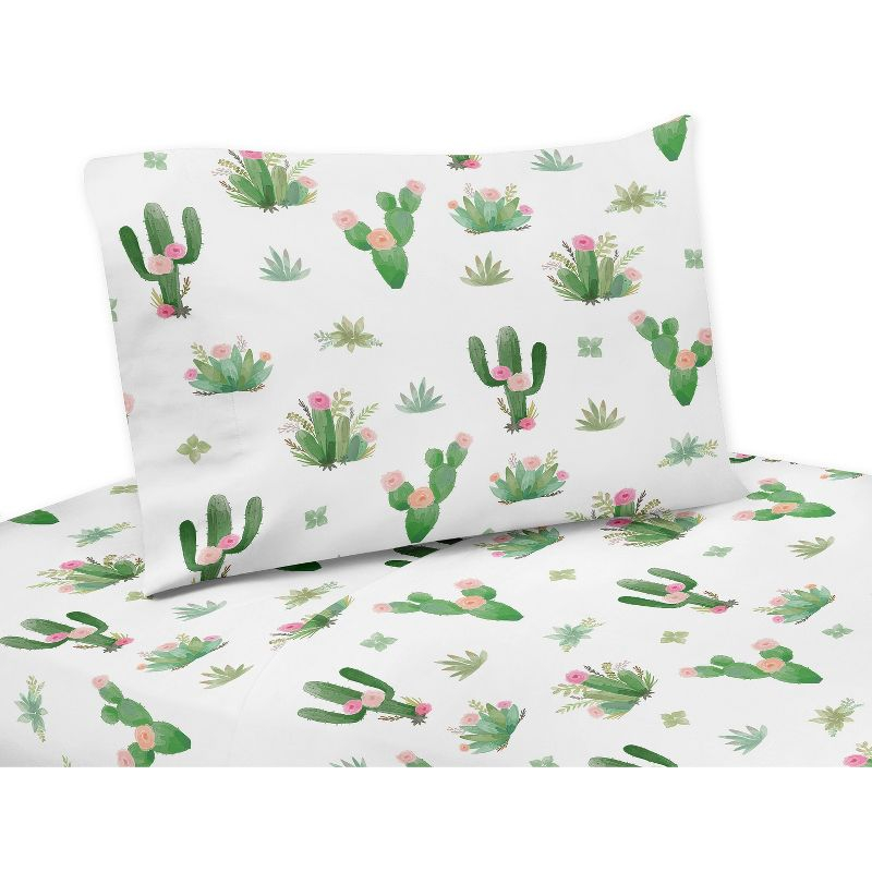 Sweet Jojo Designs Cactus Floral Sheet Set