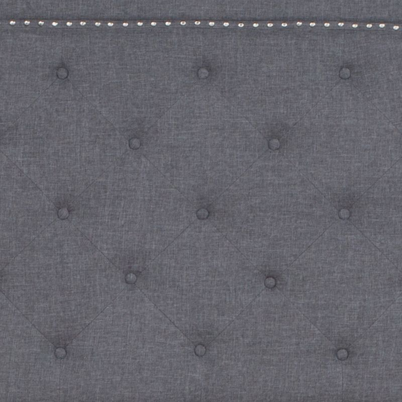 Flash Furniture Brighton Queen Size Tufted Upholstered Platform Bed in Light Gray Fabric with 10 Inch CertiPUR-US Certified Pocket Spring Mattress