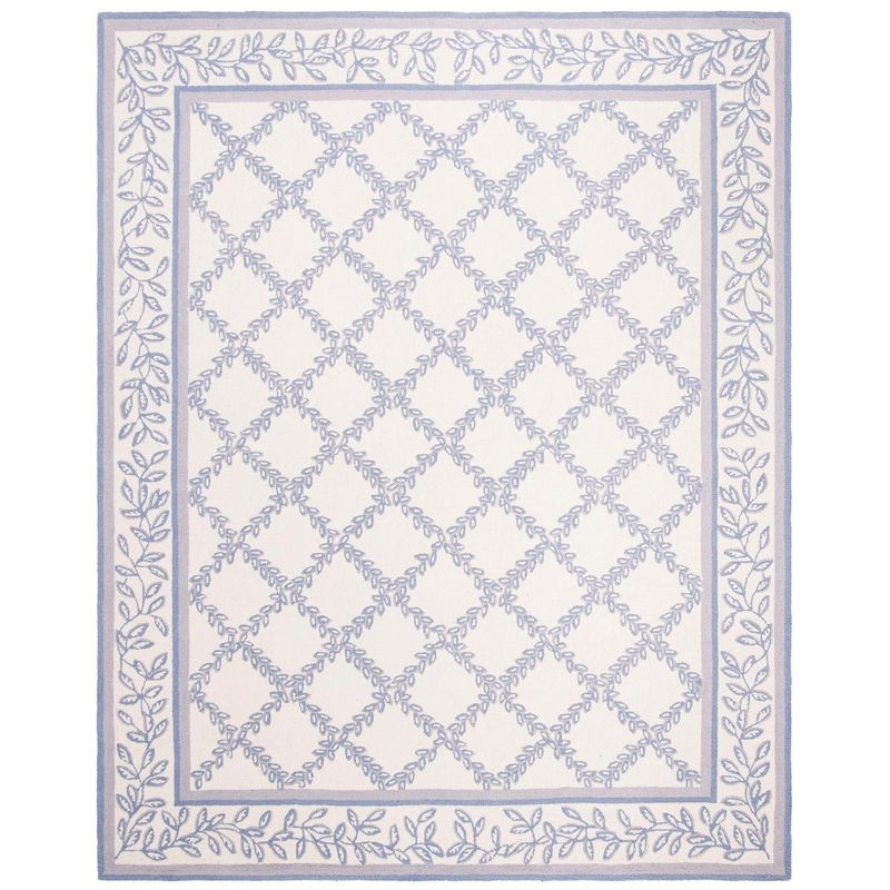 Chelsea HK230 Handmade Area Rug - 8'x10' - Ivory/Light Blue - Safavieh