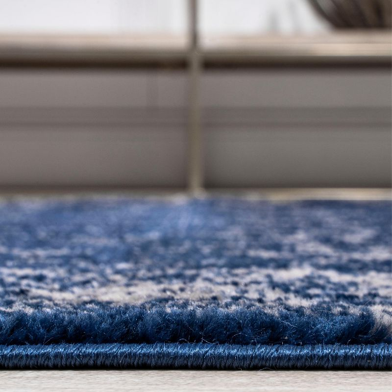 4'x6' Soleiman Modern Persian Area Rug, Navy - JONATHAN Y