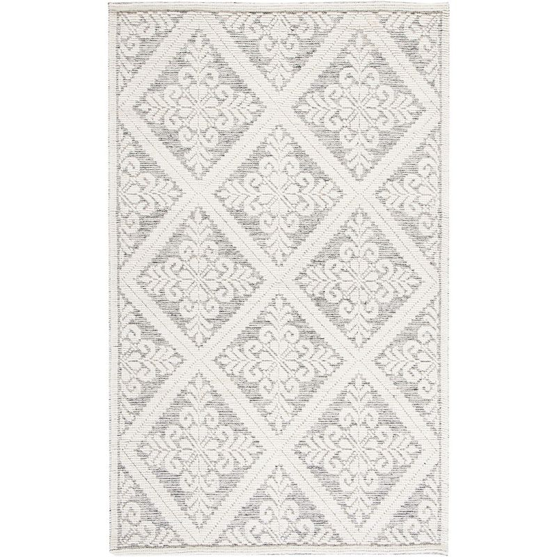 Vermont VRM306 Hand Woven Area Rug - Ivory/Grey - 5'x8' - Safavieh.