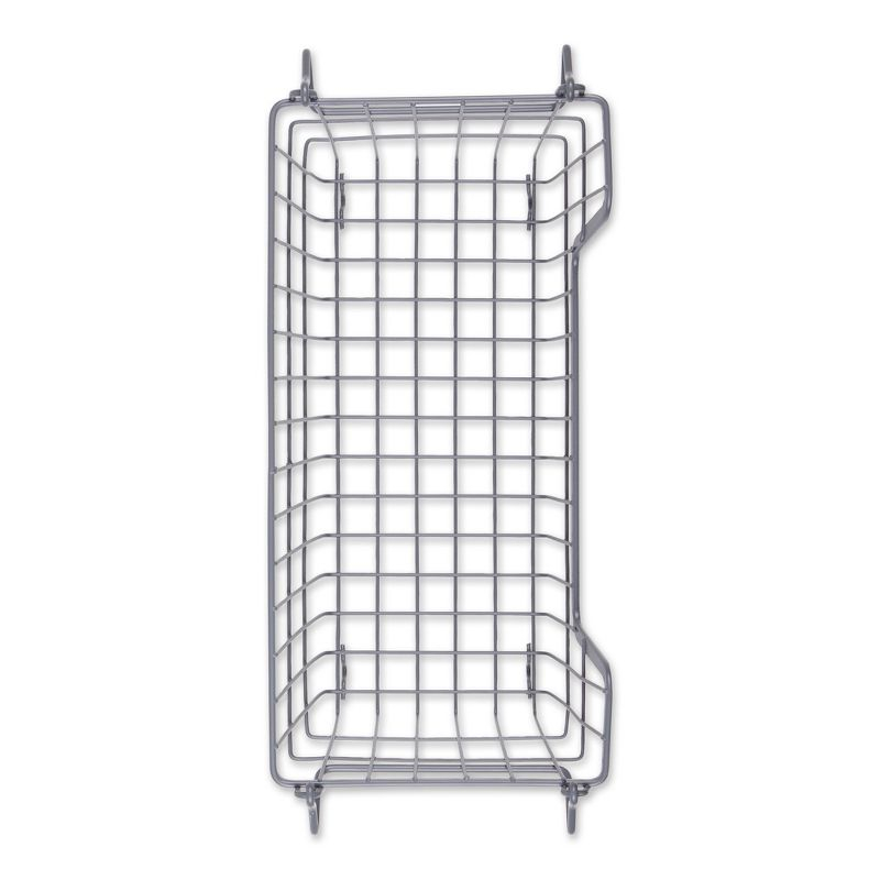 Metal Basket Cool Gray Rectangle Medium 13X11X9