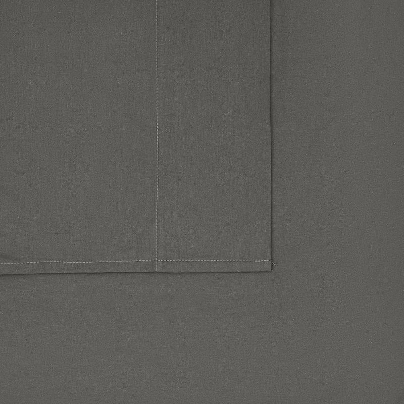 Brooklyn Loom Twin XL 3pc Essential Cotton Sheet Set Gray