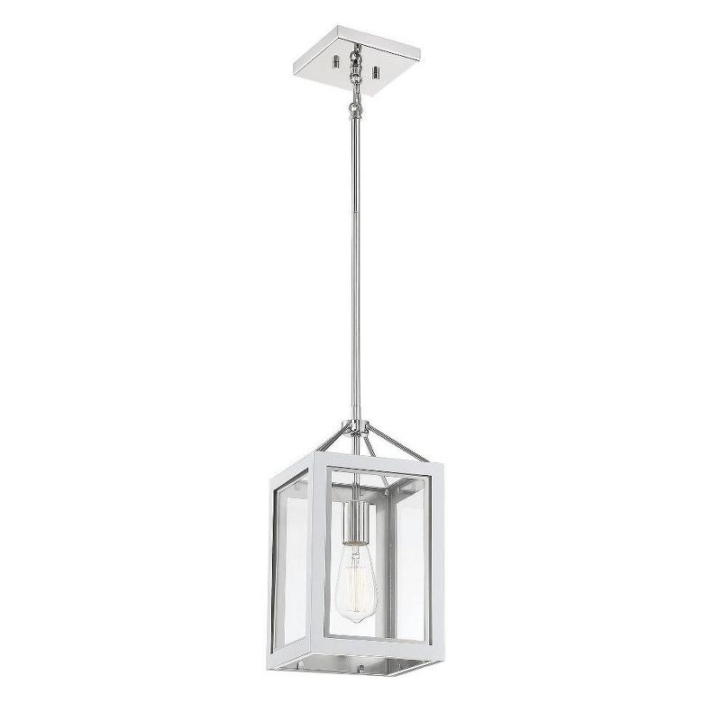 Savoy House Carlton 1 - Light Pendant in  Navy/Polished Nickel