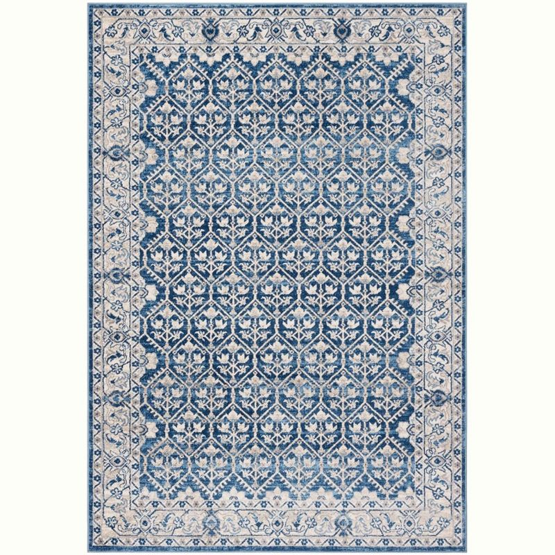 Brentwood BNT869 Power Loomed Area Rug - Navy/Light Grey - 6'x9' - Safavieh.