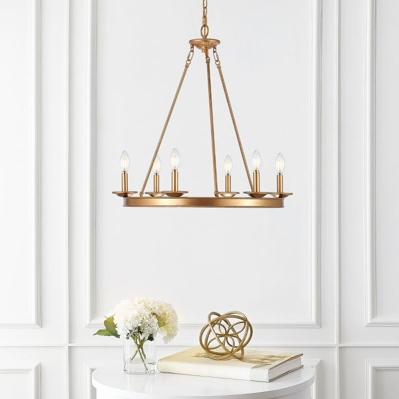 Joris 6 Light 26.25" Chandelier - CHA4015 - Gold - Safavieh