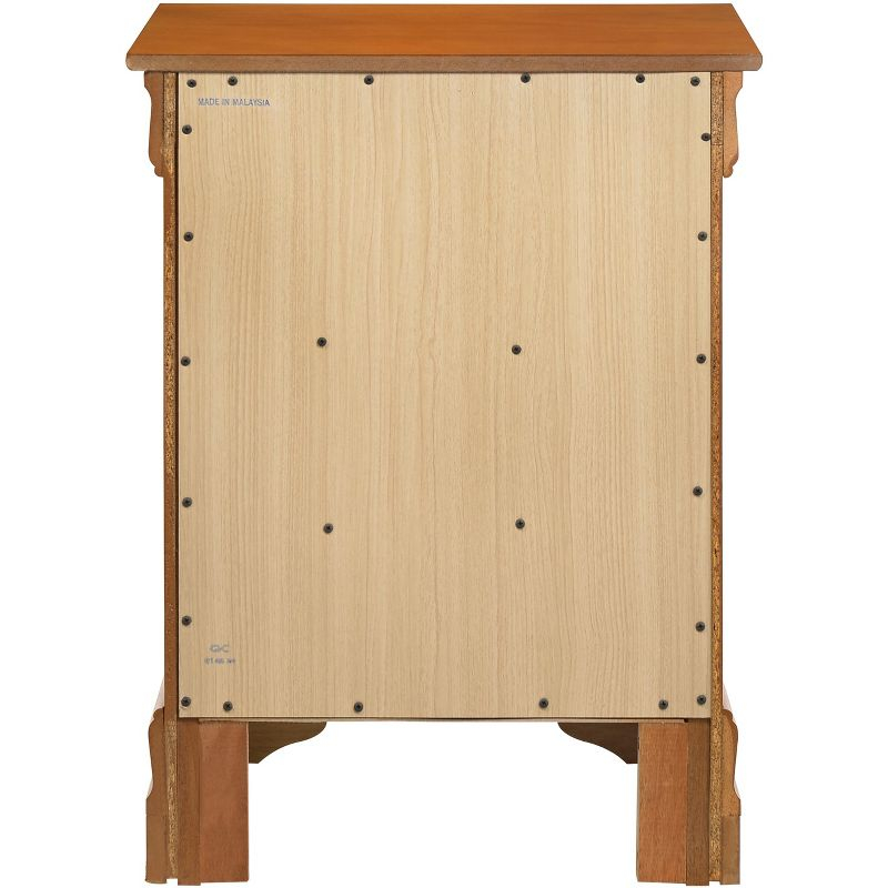 Passion Furniture Louis Philippe 3-Drawer Oak Nightstand (29 in. H x 21 in. W x 16 in. D)