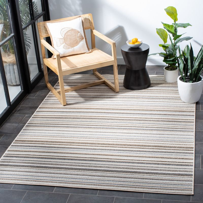 Cabana CBN323 Loomed Indoor Area Rug - Ivory/Grey - 8'x10' - Safavieh