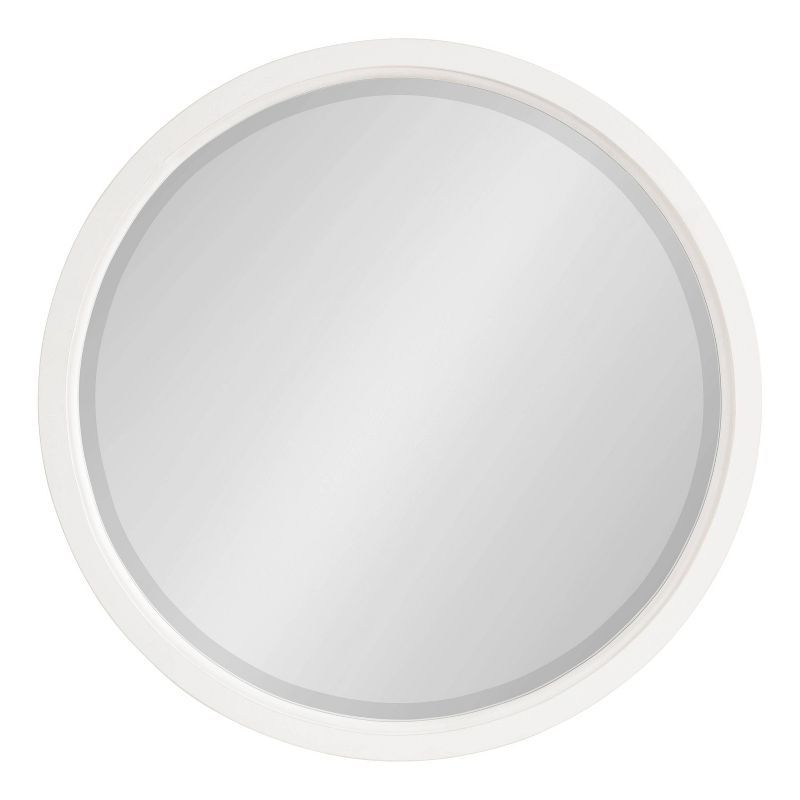18&#34; x 18&#34; Hogan Round Framed Decorative Wall Mirror White - Kate &#38; Laurel All Things Decor