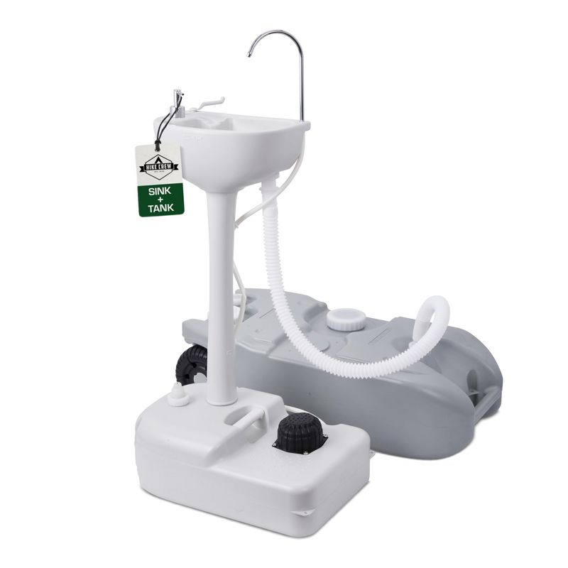 Hike Crew Portable Sink & Waste Tank, Portable Hand Washing Station W/4.5 Gal Capacity & 10 Gal Tank