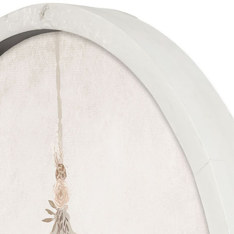 Creative Products Boho Chandelier 20 x 20 Round White Framed Print