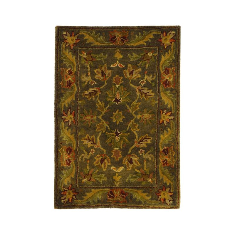 Antiquity AT52 Hand Tufted Indoor Accent Rug - Green/Gold - 2'x3' - Safavieh