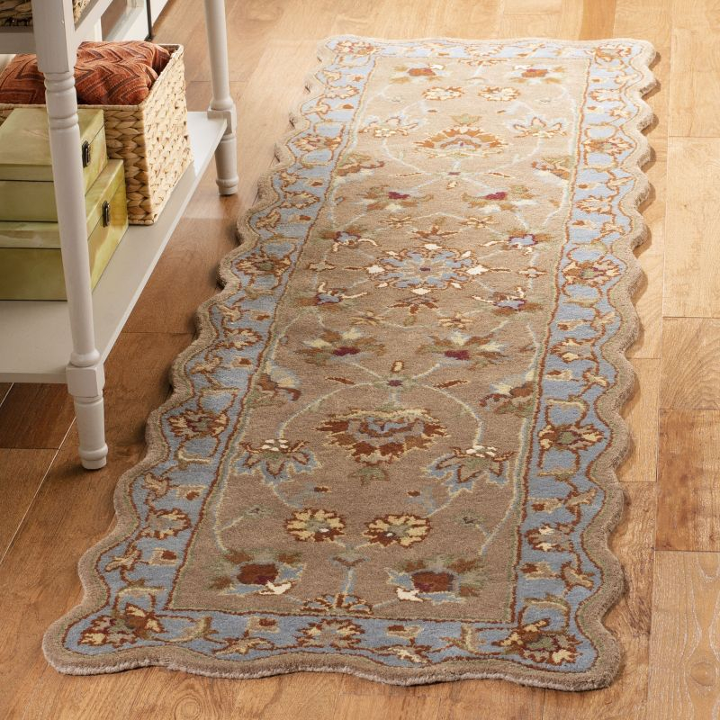 Heritage HG821 Handmade Accent Rug - 2'3"x4' - Beige/Blue - Safavieh