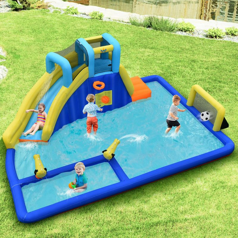 Costway Inflatable Water Slide Bounce House Climbing Wall without Blower