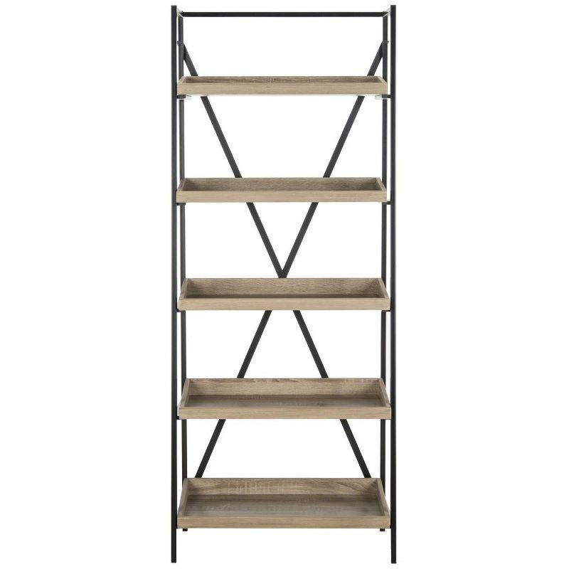 Joel Etagere - FOX4272 - Light Brown/Black - Safavieh Couture