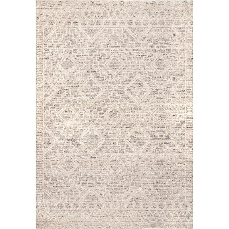 Nuloom Cameron Moroccan 8x10 Indoor Area Rug for Living Room Bedroom Dining Room Kitchen, Beige/Ivory