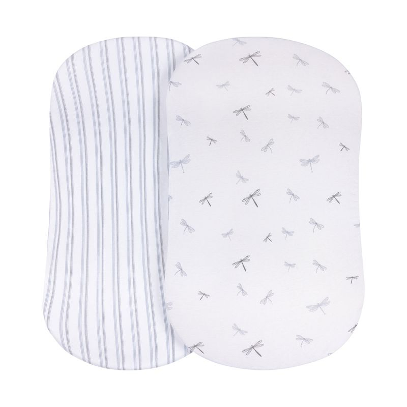 Ely's & Co. Baby Fitted Bassinet Sheet  100% Combed Jersey Cotton   for Baby Boy  2 Pack