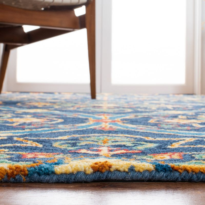 Heritage HG475 Hand Tufted Area Rug - Navy/Yellow - 3'x5' - Safavieh.