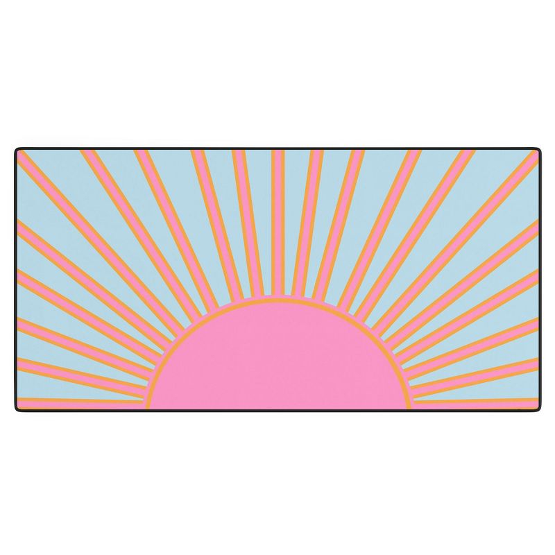 Daily Regina Designs Le Soleil 02 Abstract Retro Desk Mat - Deny Designs
