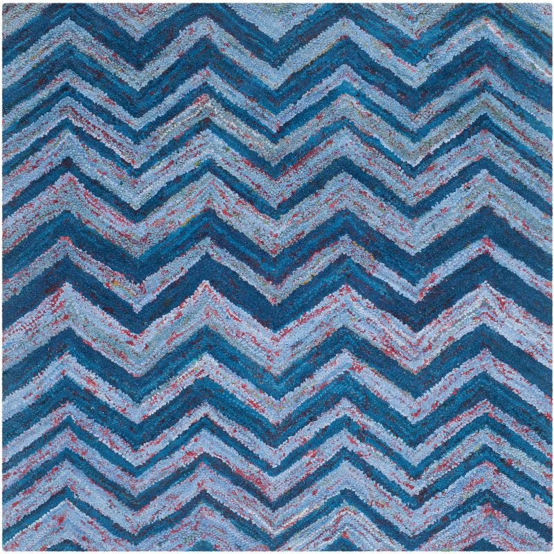 Nantucket NAN145 Hand Tufted Area Rug - Blue/Multi - 6'x6' - Safavieh.