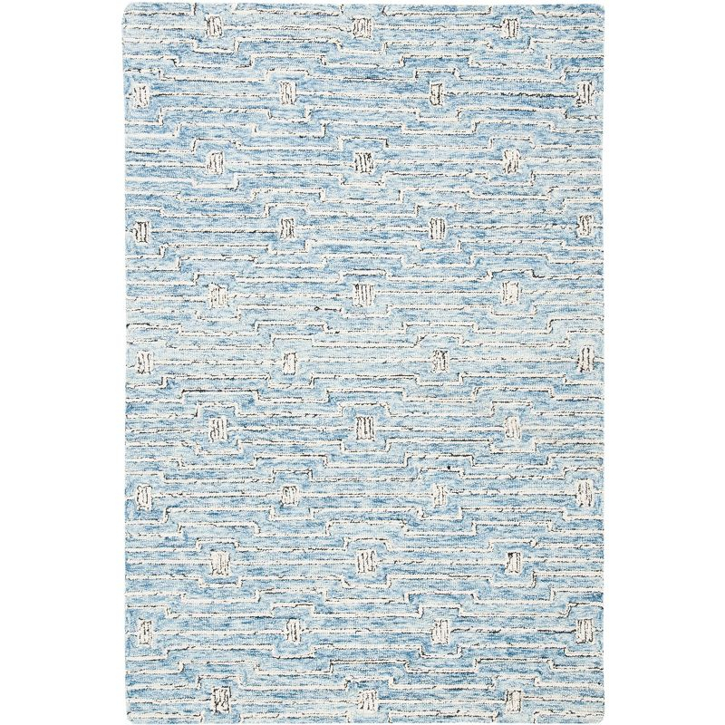 Micro-Loop MLP178 Hand Tufted Area Rug - Light Blue/Ivory - 4'x6' - Safavieh.